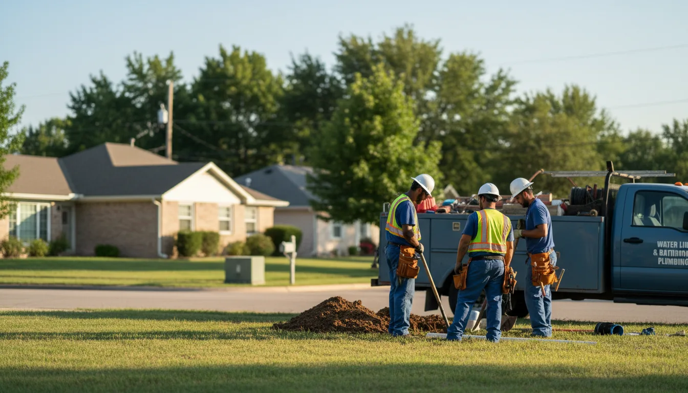 Residential water line and bathroom plumbing service in Leonard, MI